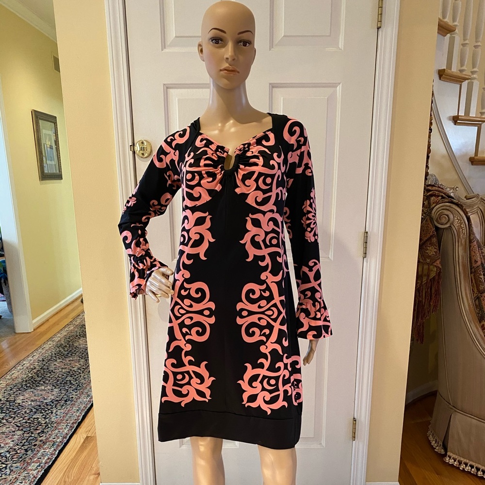 INC International Concepts Black and Pink Dress